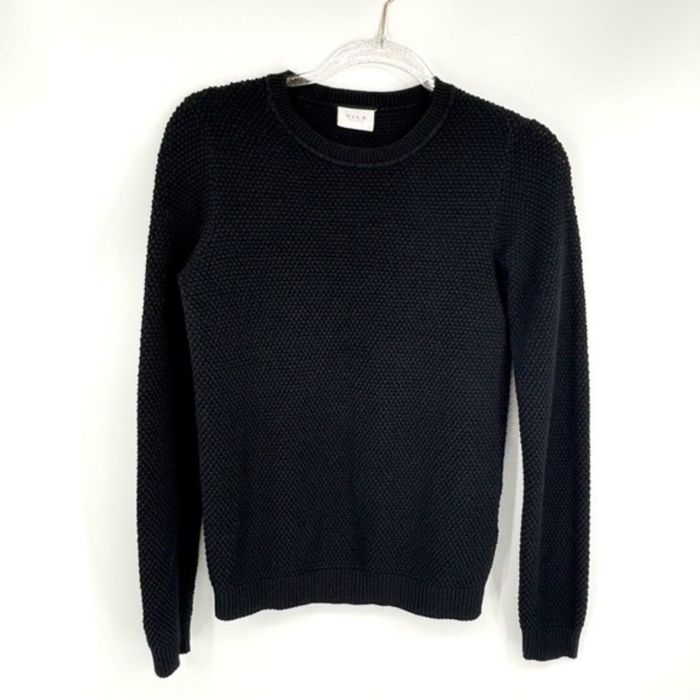 Vila Clothes Knit Sweater Black Size Small